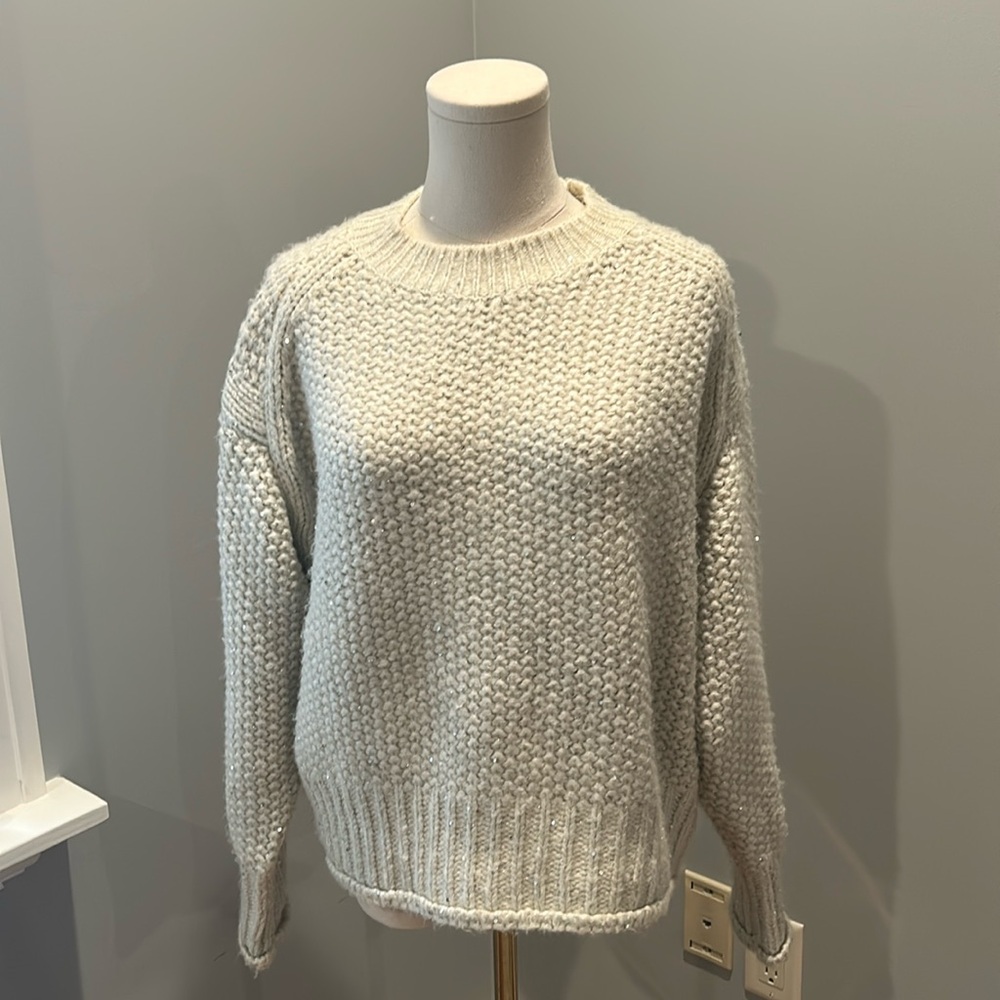 Sweater with silver sequins